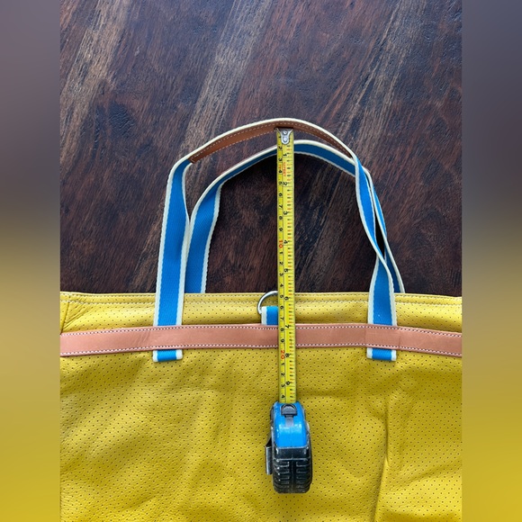 Orla Keily Yellow Tote Bag with Blue Accents - Picture 5 of 11